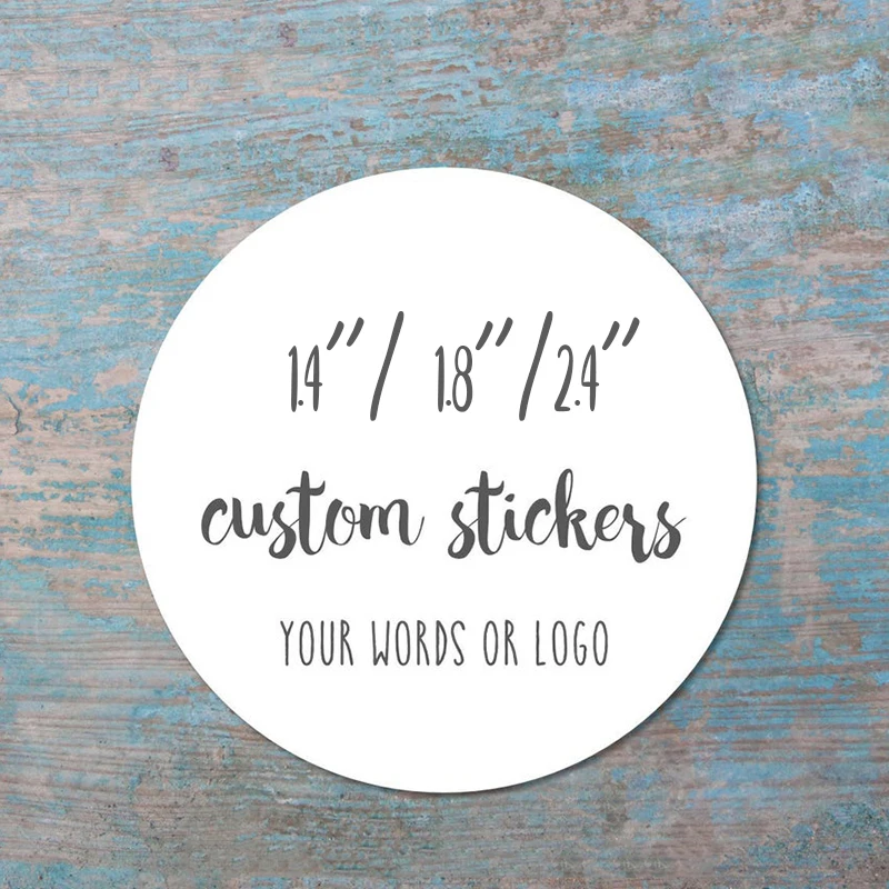 Round Square Custom Sticker and Customized Logos Party Wedding Birthdays Baptism Personalize Stickers Design Your Own Stickers