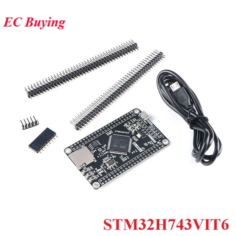 STM32H750VBT6 STM32H743VIT6 STM32 STM32H STM32H7 H743VI H750VB Módulo de placa de desarrollo de sistema central Chip M7 TFT interfaz SPI