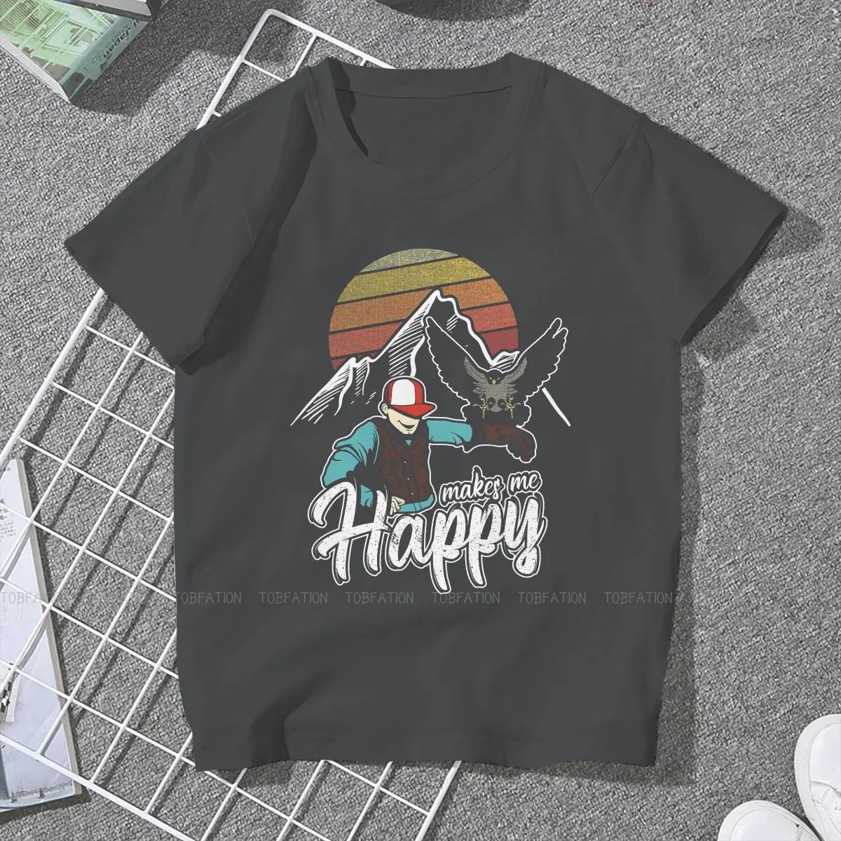 Hawkers Makes Me Happy Women's TShirt Falconry Austringer Hawk Girls Graphic Tops Cotton Female T Shirt 5XL Funny Fashion Gift