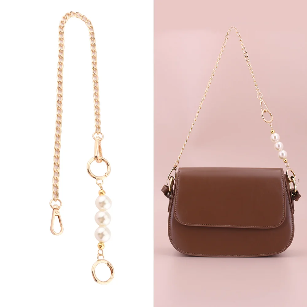 Pearl Chain Extension Chain Ladies Handbag Messenger Bag Metal Messenger Chain Accessories All-match Detachable Adjustable