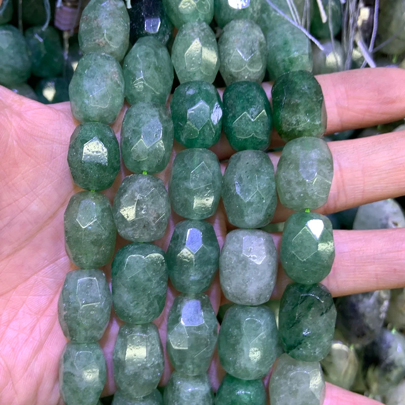 

Natural Strawberry Quartz Beads 15'' Faceted Irregular DIY Loose Stone Beads For Jewelry Making Beads Necklace For Women Gift
