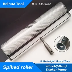 20inch Self-leveling Screed Spiked Roller 50cm Spike height 13mm/21mm Plastic Roller Berry Epoxy Floor Paint Tools Professtion