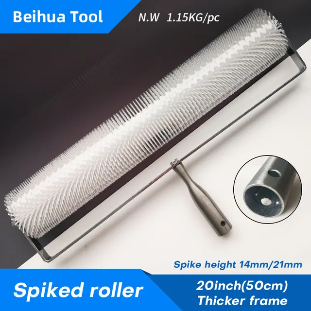 20 cal samopoziomujący jastrychu z grotami 50cm Spike wysokość 13mm/21mm rolka plastikowa Berry farba epoksydowa do podłóg narzędzia Professtion