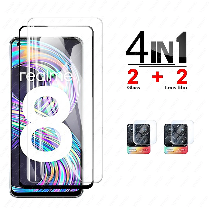 

Screen Protector for oppo Realme 8 Anti-Scratch Glass Realme-8 Protective Film Realmi Realmy 8 Glass Realme 8 RMX3085 Camera Len