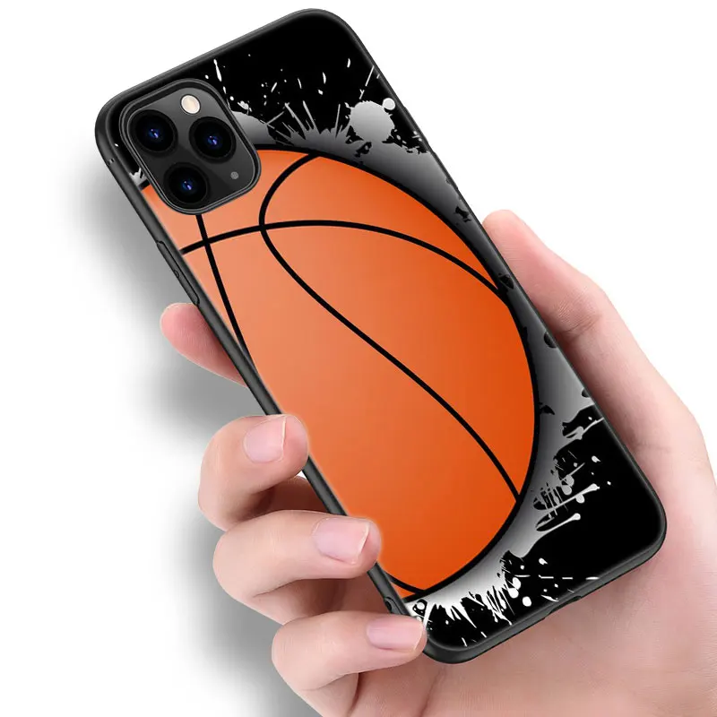 Basketball Basket Phone Case For Apple iPhone 13 12 Mini 11 Pro Max XR X XS MAX 6 6S 7 8 Plus 5 5S SE 2020 Black Cover Coque