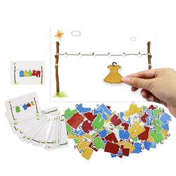 Montessori Didactic Material DIY Math Toy Color Shape Puzzle Matching Game Children Early Educational Learning Toy Teaching Aids