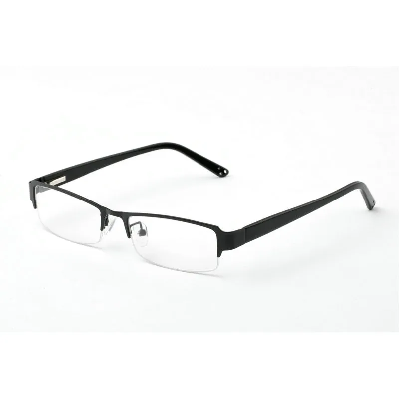 BCLEAR Classic Half-Rim Alloy Eyeglasses Frame Brand Designer Business Men Frame Spectacle Glasses Spring Hinge On Acetate Legs