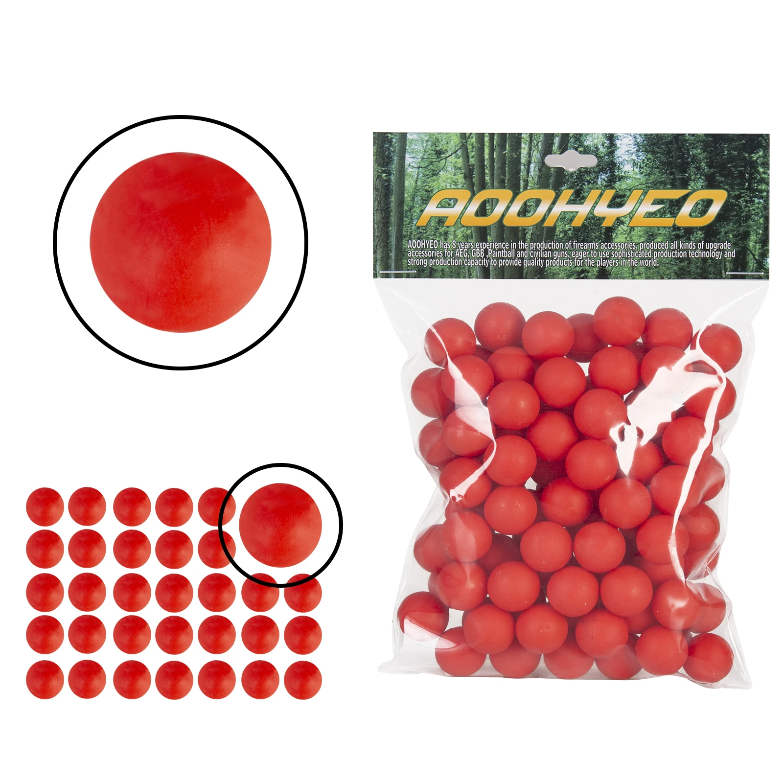 0.68cal Reusable Paintball Gun Bullet Indoor And Outdoor Recyclable .68 Caliber Rubber Training Paint Ball