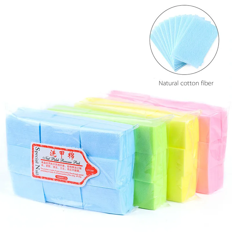 600PCS Gel Nail Polish Remover Nail Wipes Cotton 4 Colors for Professional Soak Off Gel Polish Remover Acrylic Nail Remover