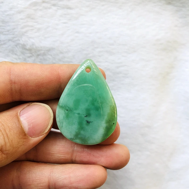 Wholesale mixed 2pcs/lot Natural Chrysoprase Bead Pendant Irregular shape Natural Gem Stone pendant,35mm+ length,