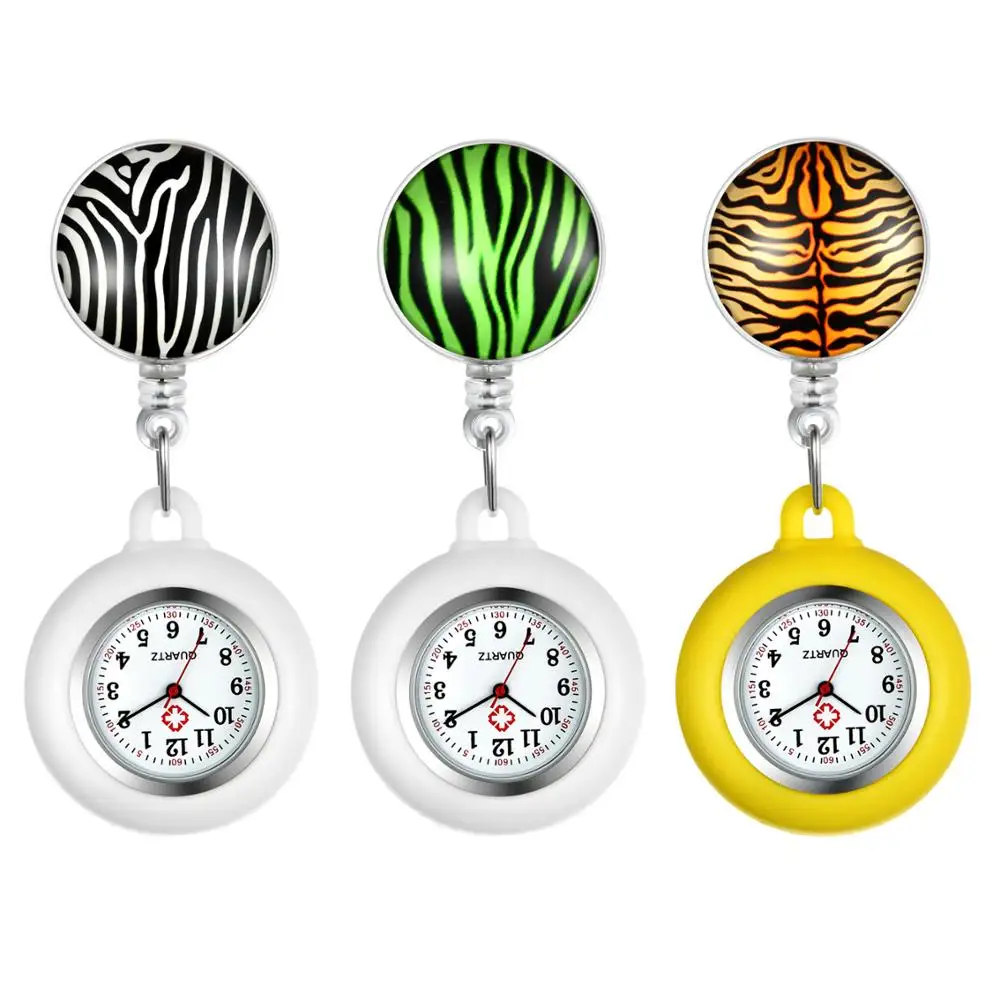 LANCARDO New Arrival 2021 Silicone Clip Pendant Pocket Watch for Nurse Doctor Clock Stretchable Carrying Pocket Watch Wholesale