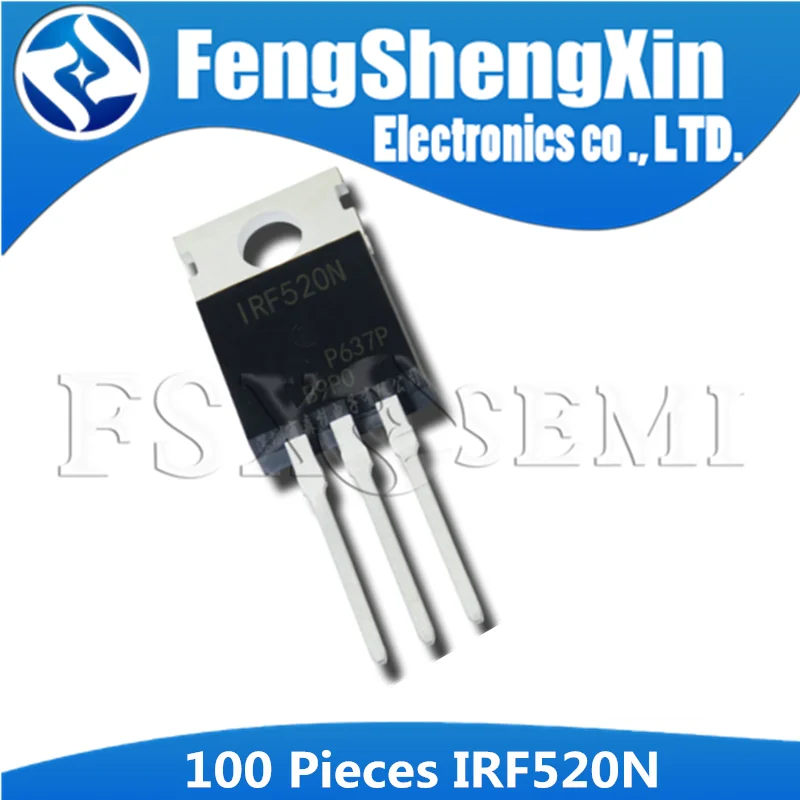 

100PCS IRF520 TO-220 IRF520N TO220 IRF520NPBF Power MOSFET