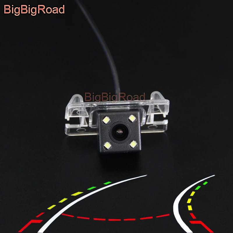 BigBigRoad Car Intelligent Dynamic Trajectory Tracks Rear View CCD Parking Camera For Mitsubishi Galant 2009 2010 2011 2012