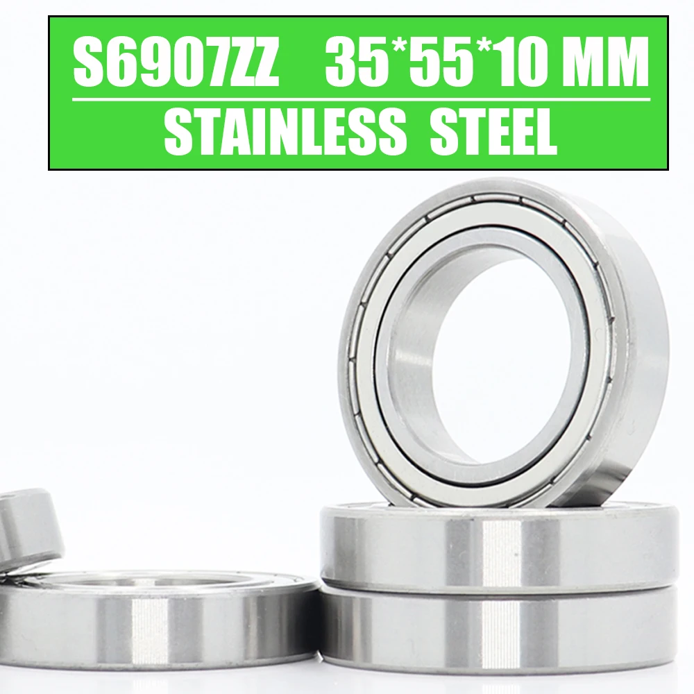 S6907ZZ Bearing 35*55*10 mm 5Pcs High Quality S6907 Z ZZ S 6907 440C Stainless Steel S6907Z Home Ball Bearings 55mm 10mm