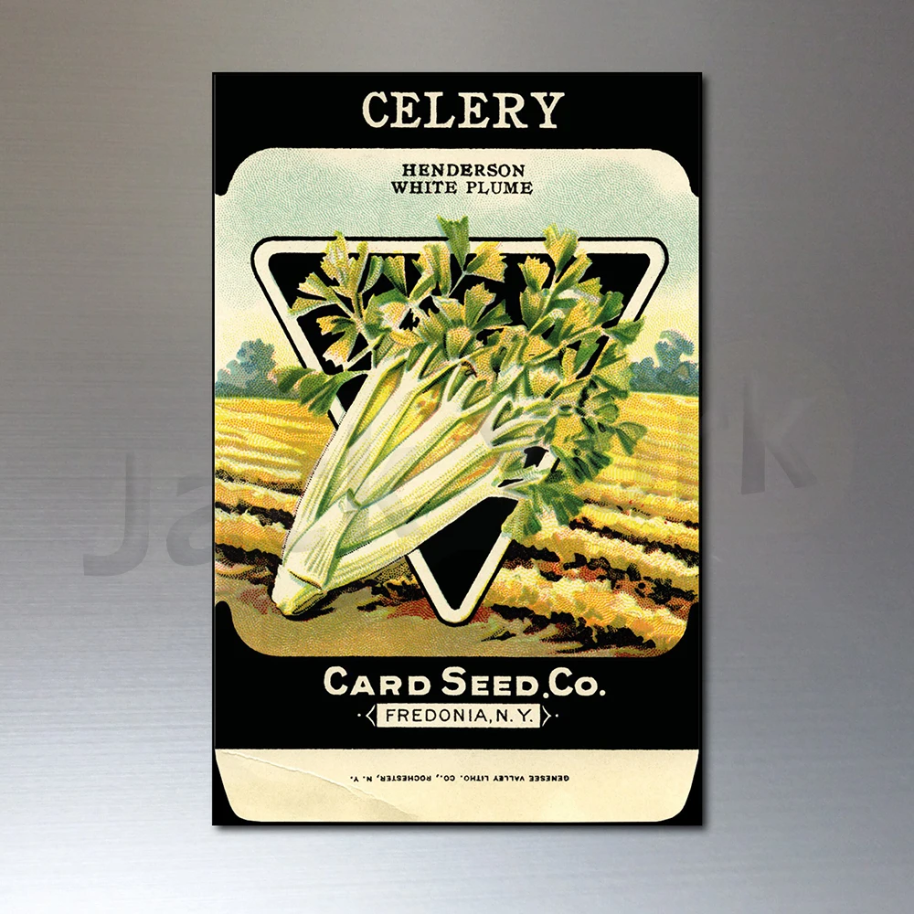 Vintage plant/gardening seed pack canvas poster, wall decoration