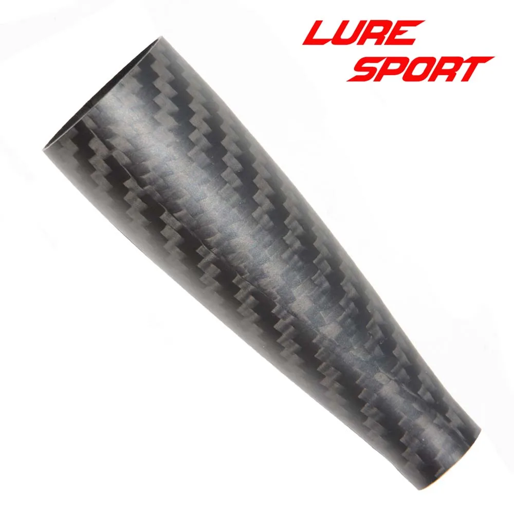 LureSport 2pcs Taper shape 8cm carbon Grip 3K woven Carbon  Grip Rod Building component Handle Rod Repair DIY blank