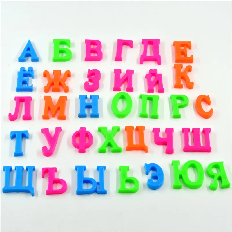 Russian Alphabet Fridge Refrigerator Message Board Kids  Magnetic Letters Children Educational & Learning Toys Magnets Alphabets