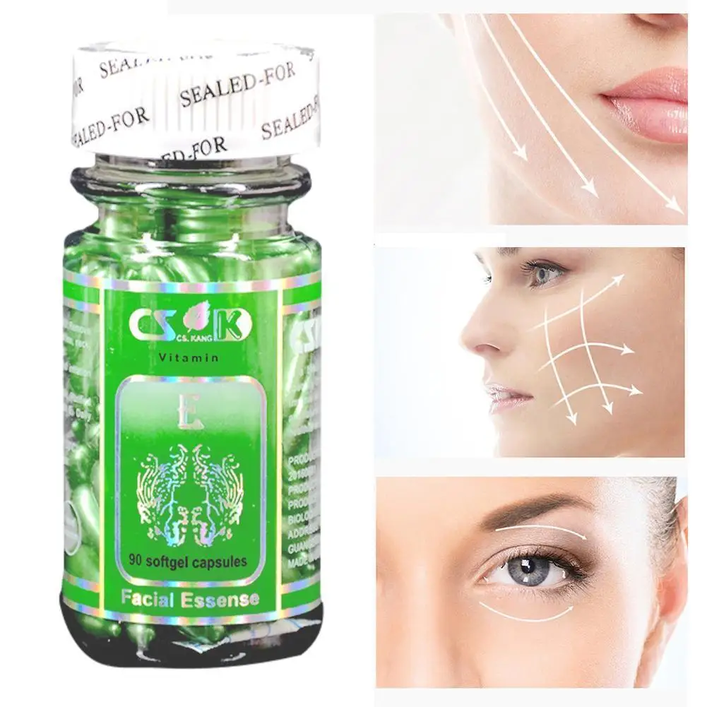 

90pcs/bottle Capsule Essence Vitamin E Collagen Moisturizing Nutrition Lift Skin Face Serum Whitening Face Cream