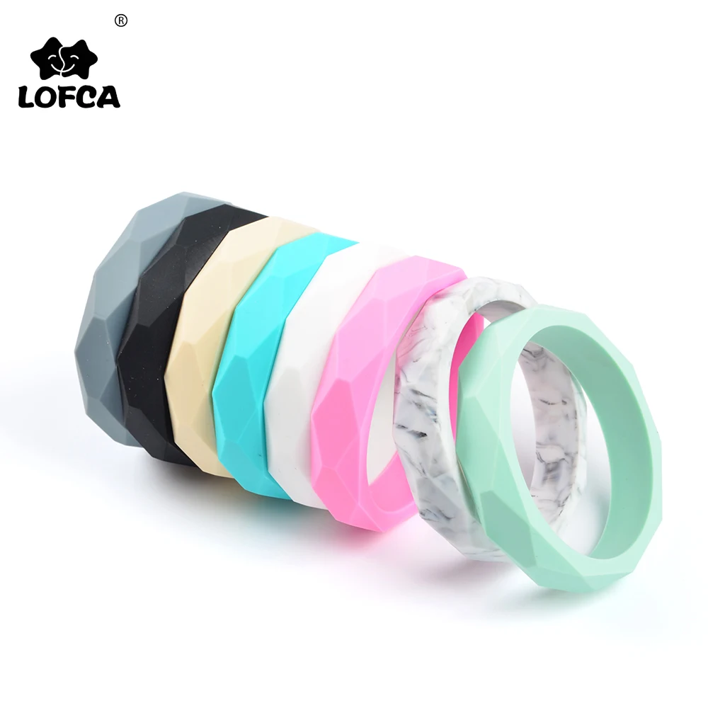 LOFCA 1pc Silicone Teething Bracelet Wristband BPA Free Food Grade Silicone Baby Teether Chewable Toys Nursing Gift Supplies