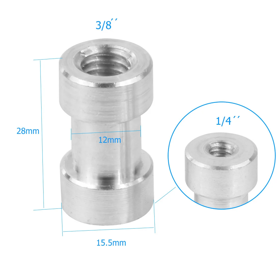 1/4 3/8 5/8 M6 M5 M4 M10 Schraube Konverter Adapter Männlich Weiblich für Stativ Mikrofon Lichter Flash Ball Kopf Projektor Kamera Halterung – Detail 7