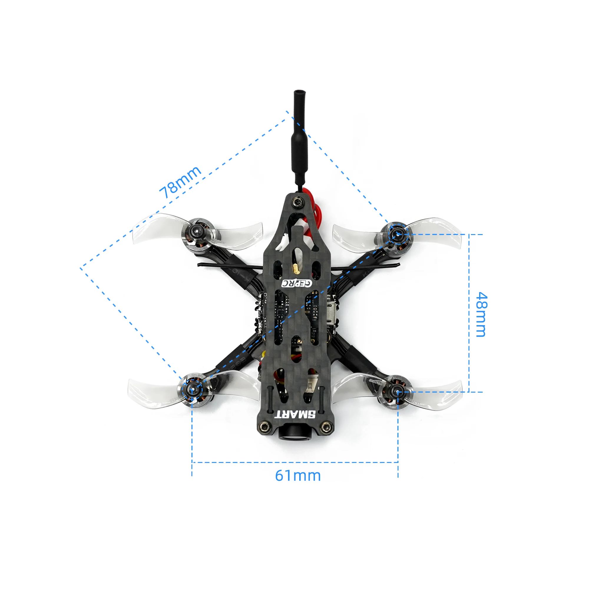 GEPRC SMART16 Freestyle FPV Racing Drone / Caddx Ant / 0803 Motor / STABLE F411 BLheli_S 4IN1 12A ESC For FRSKY TBS ELRS RX