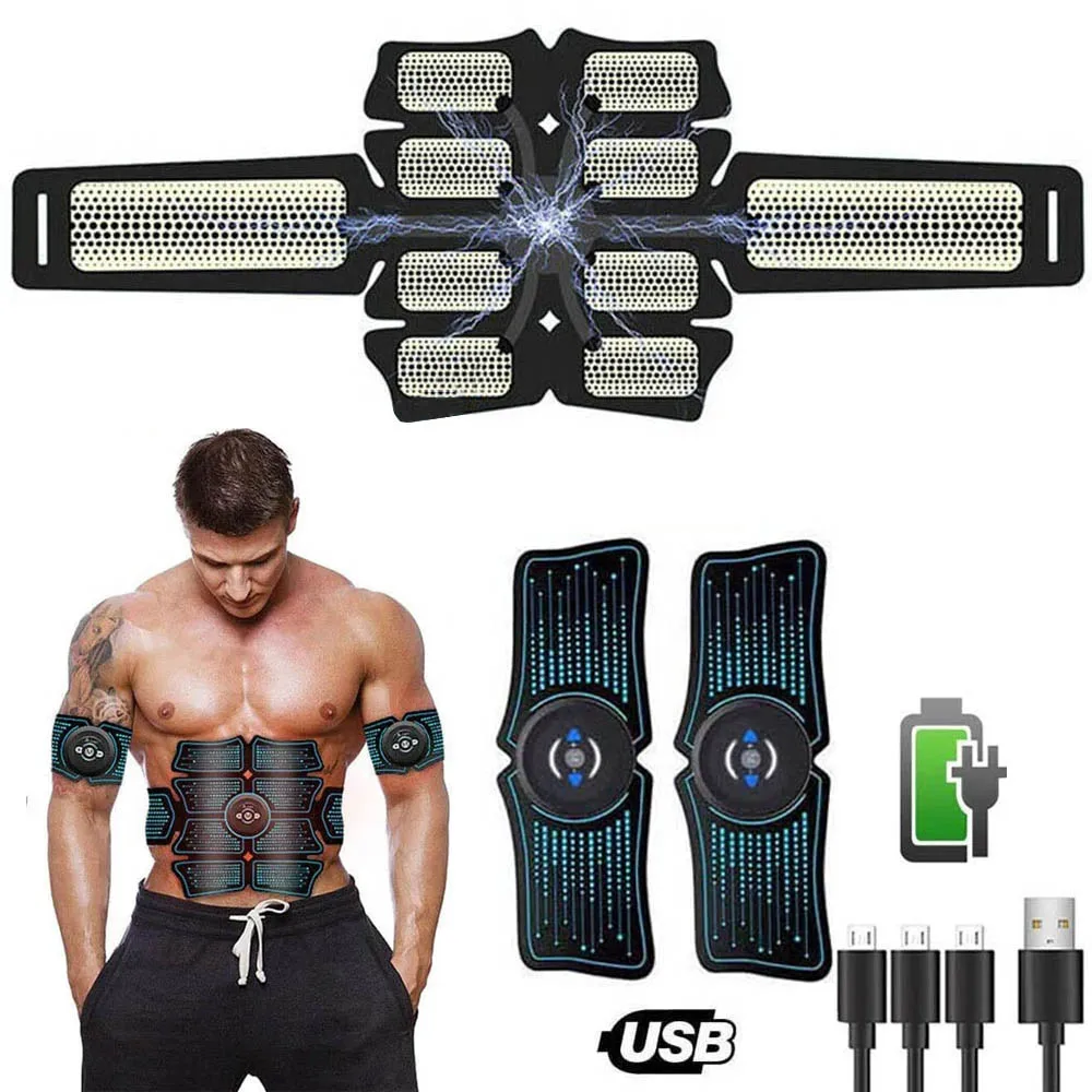 EMS Muscle Trainer Toner Vibration Body Slimming Belt Unisex Abdominal Stimulator Machine Ab Trainer Home Gym Fitness Equiment