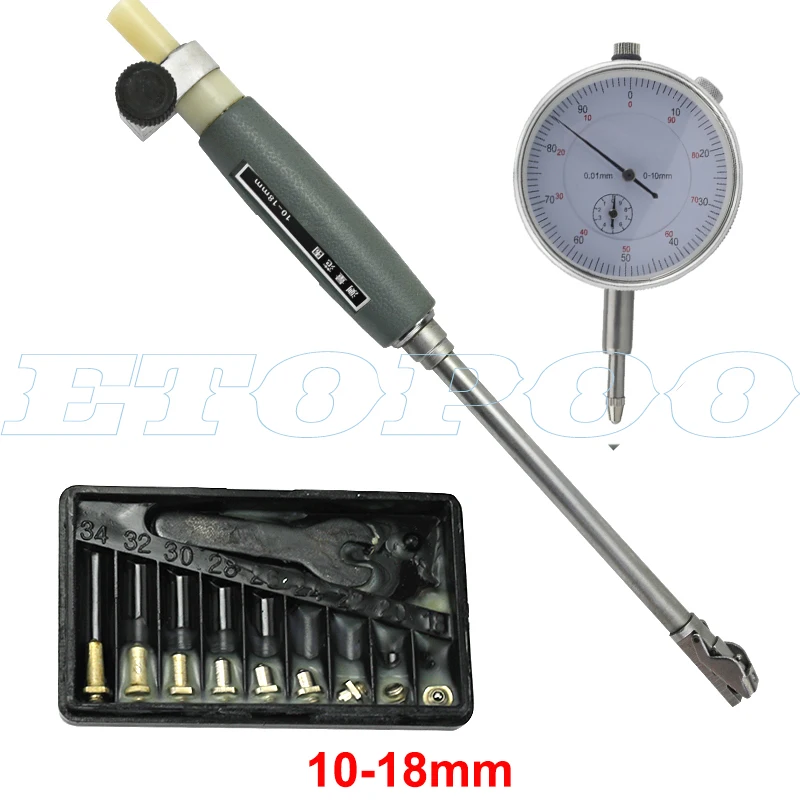 High quality 10-18mm Dial bore gauge with indicator Cylinder Inner Diameter Gauge, Dial Bore Inside Diameter Gage