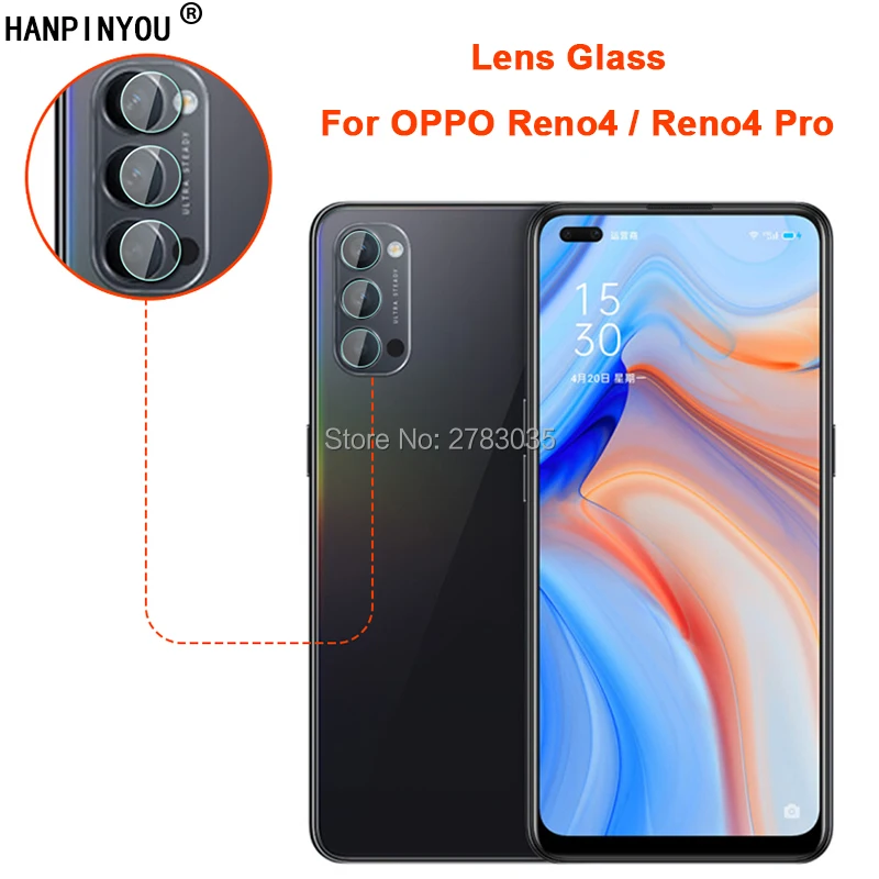 For OPPO Reno 4 / Reno4 Pro 5G Clear Ultra Slim Back Camera Lens Protector Rear Camera Lens Cover Tempered Glass Protection Film