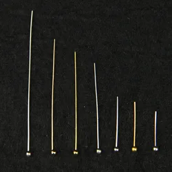 200pcs 16 20 25 30 35 40mm Head Pins Gold/Silver//Rhodium/Bronze Head Ball Pins For Jewelry Findings Making DIY Needles