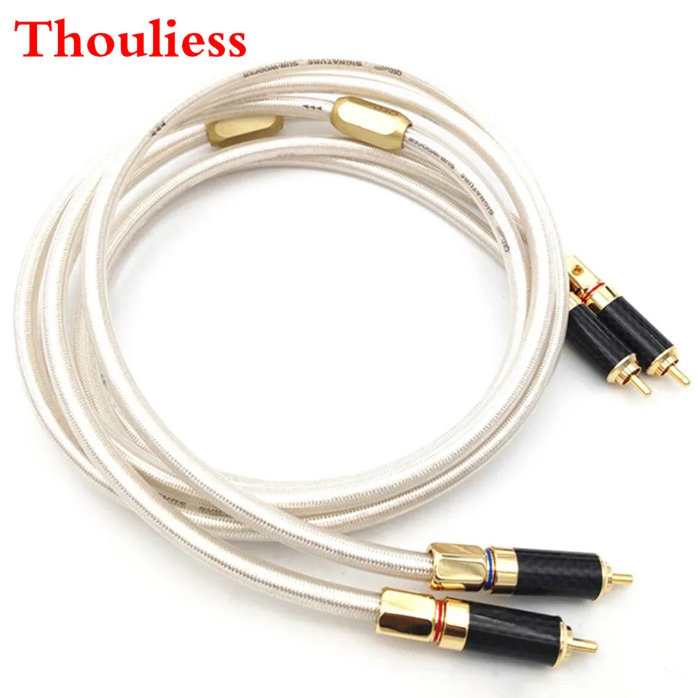 

Thouliess HiFi Liton Silver-plated Dual-Filter Audio/Video Signal Line RCA Cable with Gold plated plug for Amplifier CD player