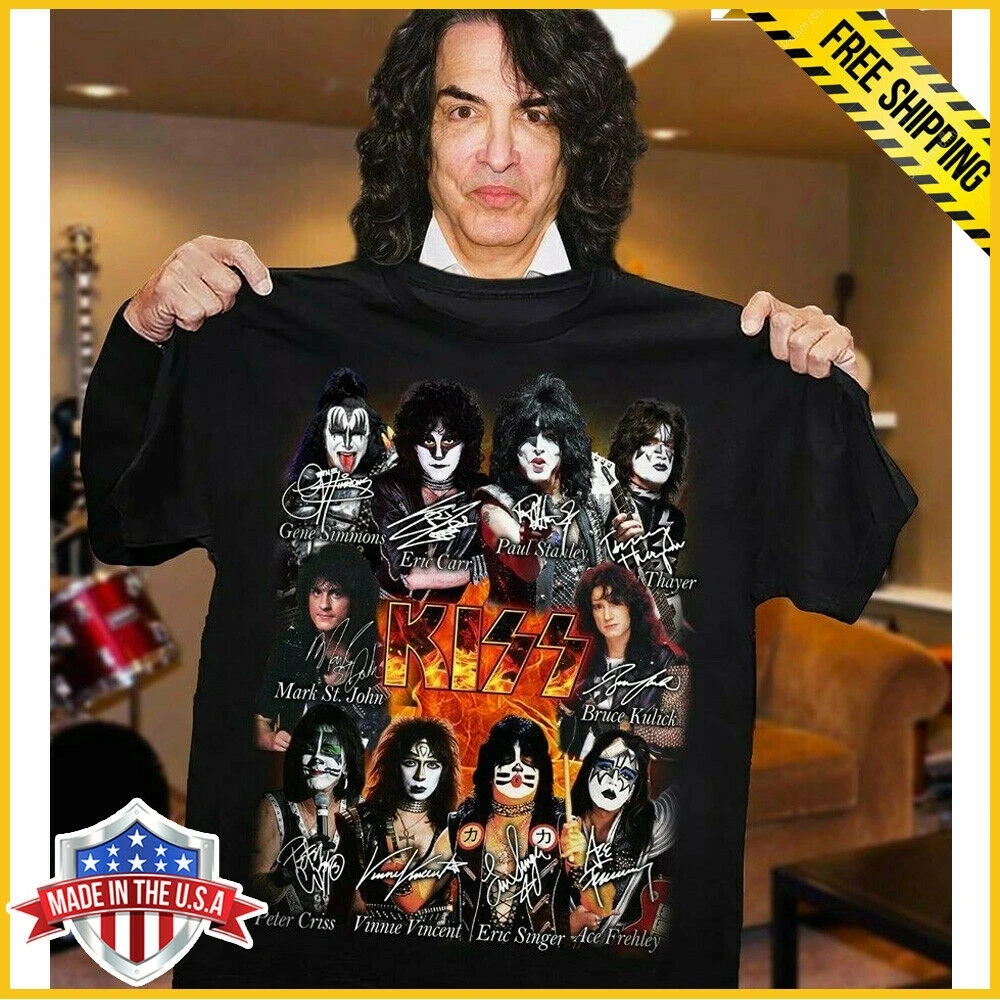 Freeship Kiss Band T-Shirt End Of The Road Farewell Tour Black Unisex Tee