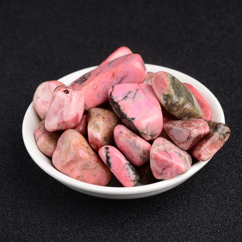 100g Natural Rose Red Rhodochrosite Polished Gravel Healing Stones Ornaments for Home Aquarium Decoration