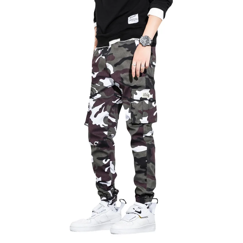 2022ผู้ชาย Camo Cargo กางเกง Mens Hip HopHarem กางเกงชาย Joggers กางเกงแฟชั่น Casual Streetwear กางเกง5XL 6XL 7XL