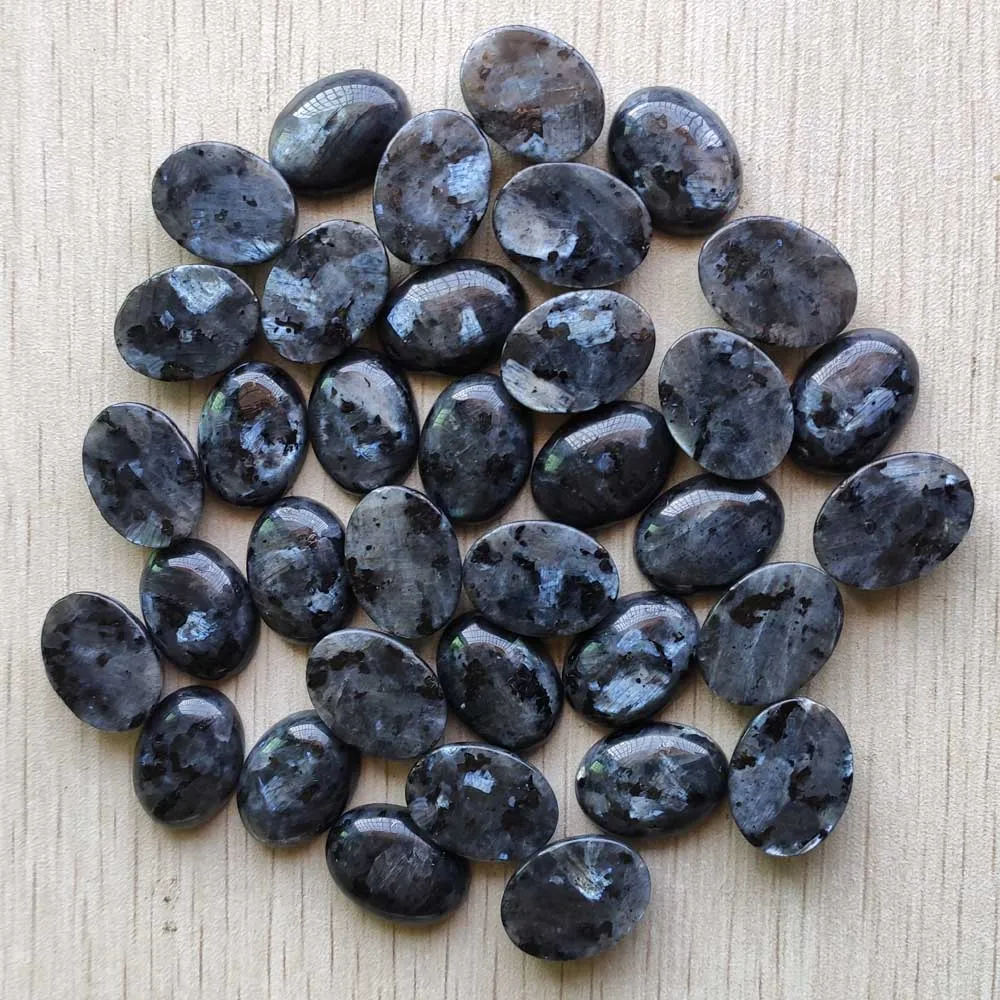 Good quality natural black spectrolite Oval CAB CABOCHON beads 15x20mm for jewelry making wholesale 30pcs/lot free shipping