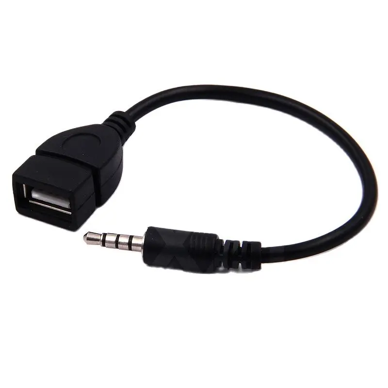 3.5mm Male to Female Cable Audio Convert Wire Car AUX Cable A Female OTG Converter Adapter Cable Audio AUX Jack to USB 2.0 Type