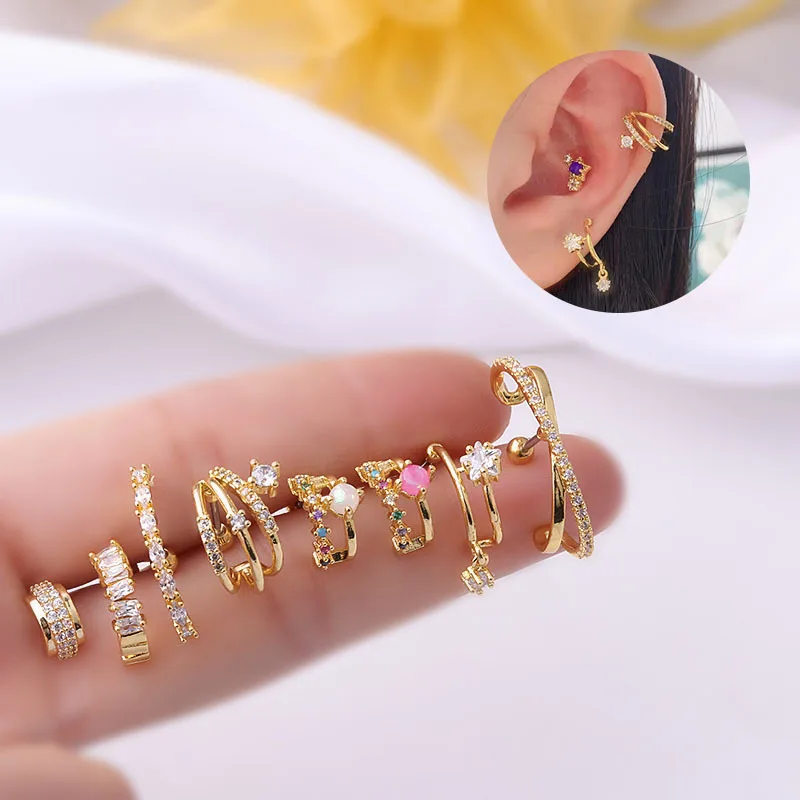 

New 1PC 20G Stainless Steel CZ Cartilage Tragus Helix Stud Earring Ear Piercing Jewelry