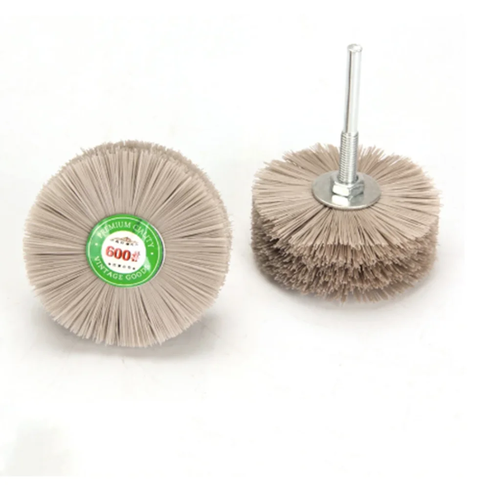 Perceuse de 80 à 600mm de diamètre extérieur, fil abrasif en Nylon, brosse de polissage radiale pour meubles en bois, finition acajou, 1 pièce