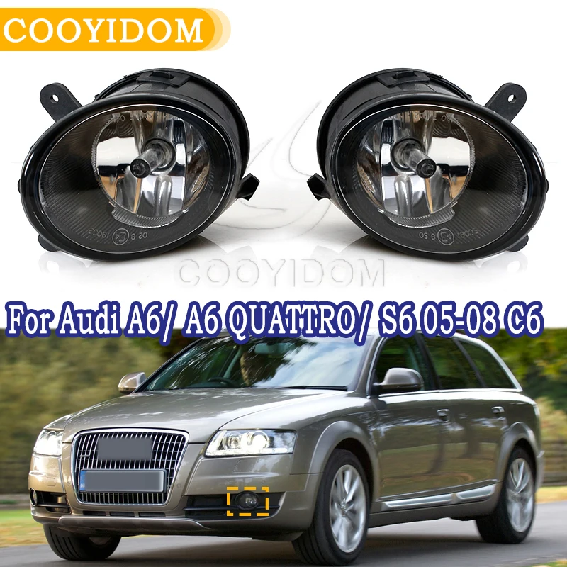 Front Bumper Halogen Fog Lights 4F0941700 4F0941699 For Audi 2005 2006 2007 2008 A6 S6 Allroad Quattro C6 S8 Driving Lamp