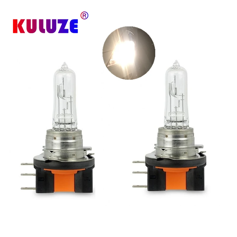 2Pcs H15 12V 15/55W Cars headlights halogen 3200K lamps for golf High brightness and high quality bulbs