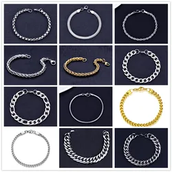 12 Style 316L Stainless Steel Snake Chain Bracelet Titanium Steel Link Bracelet Fashion Jewelry For Men and Women Top Quality