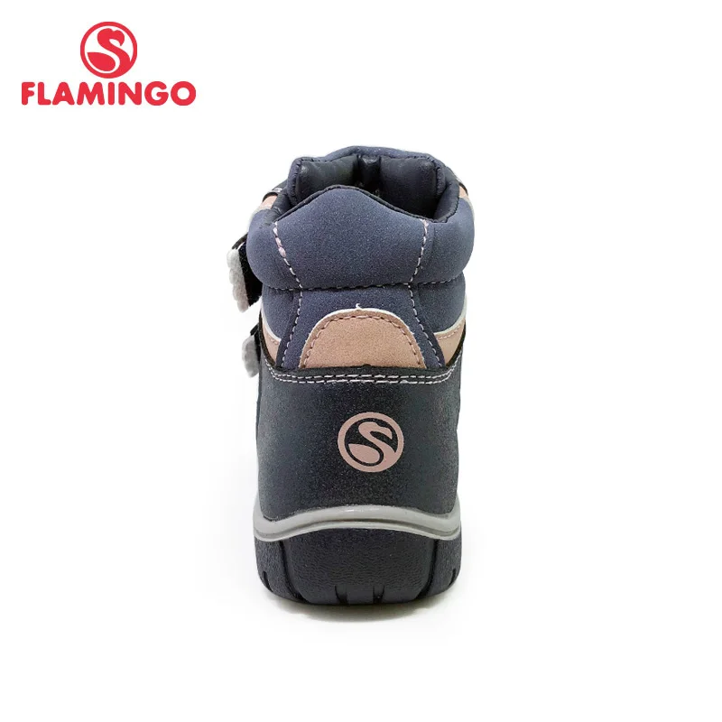 FLAMINGO  Autumn Felt High Quality Grey Kids Boots Size 23-28 Anti-slip Shose for Girl Free Shipping 202B-Z5-2047