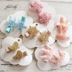 Cute Children Girl Flower Hair Clips Hair Accessories