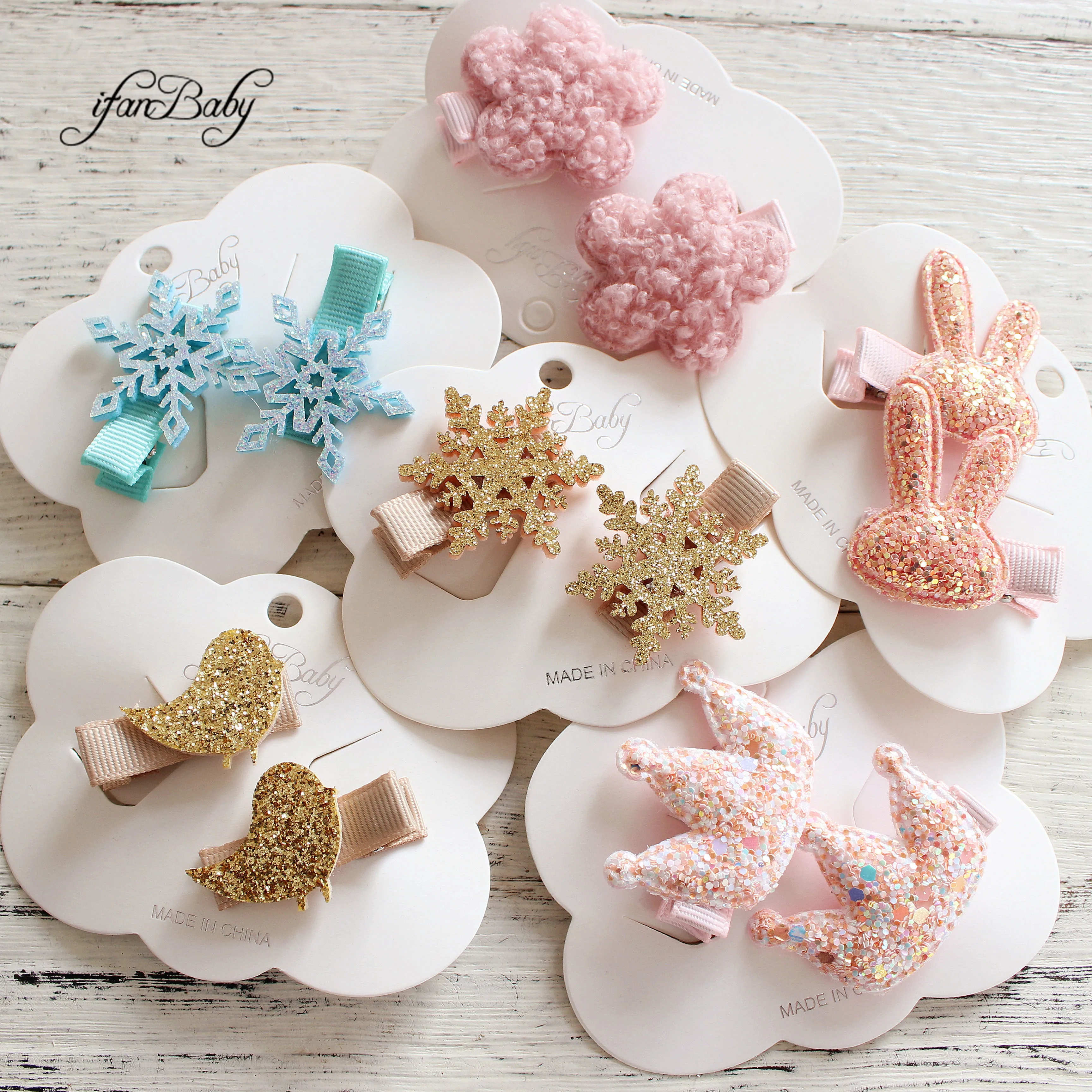 Cute Children Girl Flower Hair Clips Hair Accessories