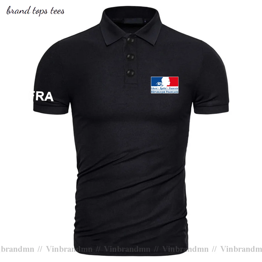 France French Republic FRA FR polo shirts men short sleeve white brands printed for country 2021 cotton nation team casual 20