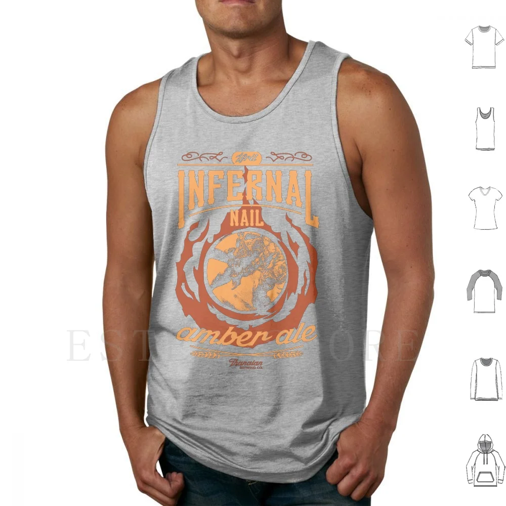 Infernal Nail Amber Ale Ffxiv camisetas sin mangas chaleco algodón Ffxiv A Realm Reborn Final Fantasy Mmorpg Nerd Geek cerveza ámbar Ale