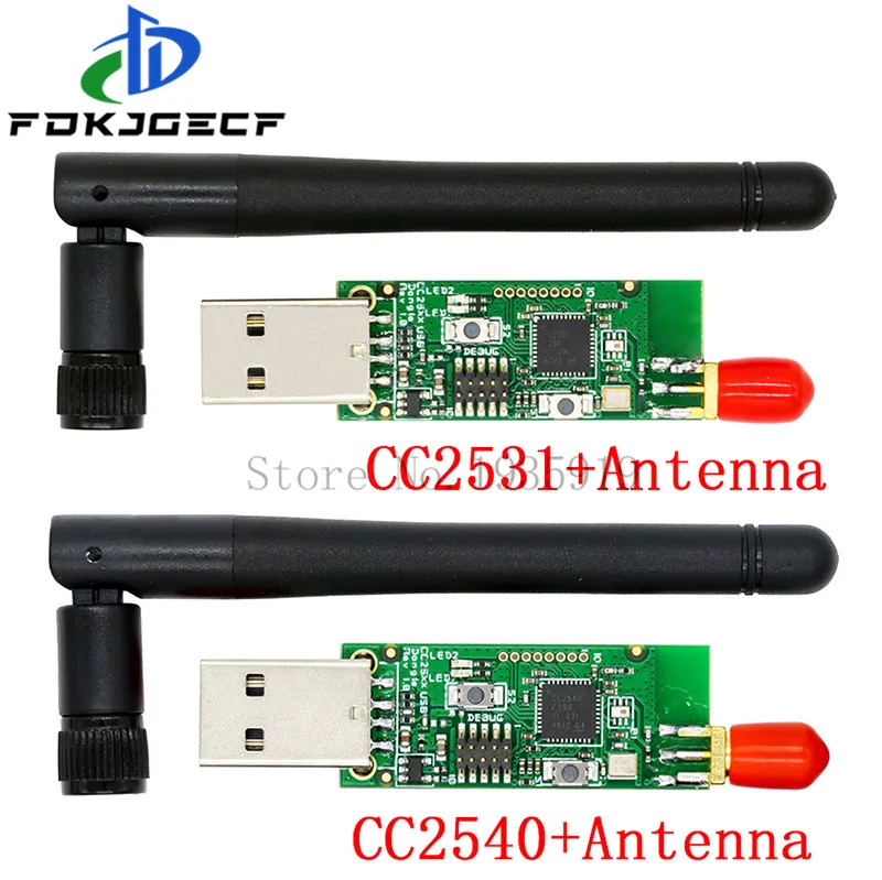 Wireless Zigbee CC2531 CC2540 Sniffer Bare Board Packet Protocol Analyzer USB Interface Dongle Capture Packet Module +Antenna