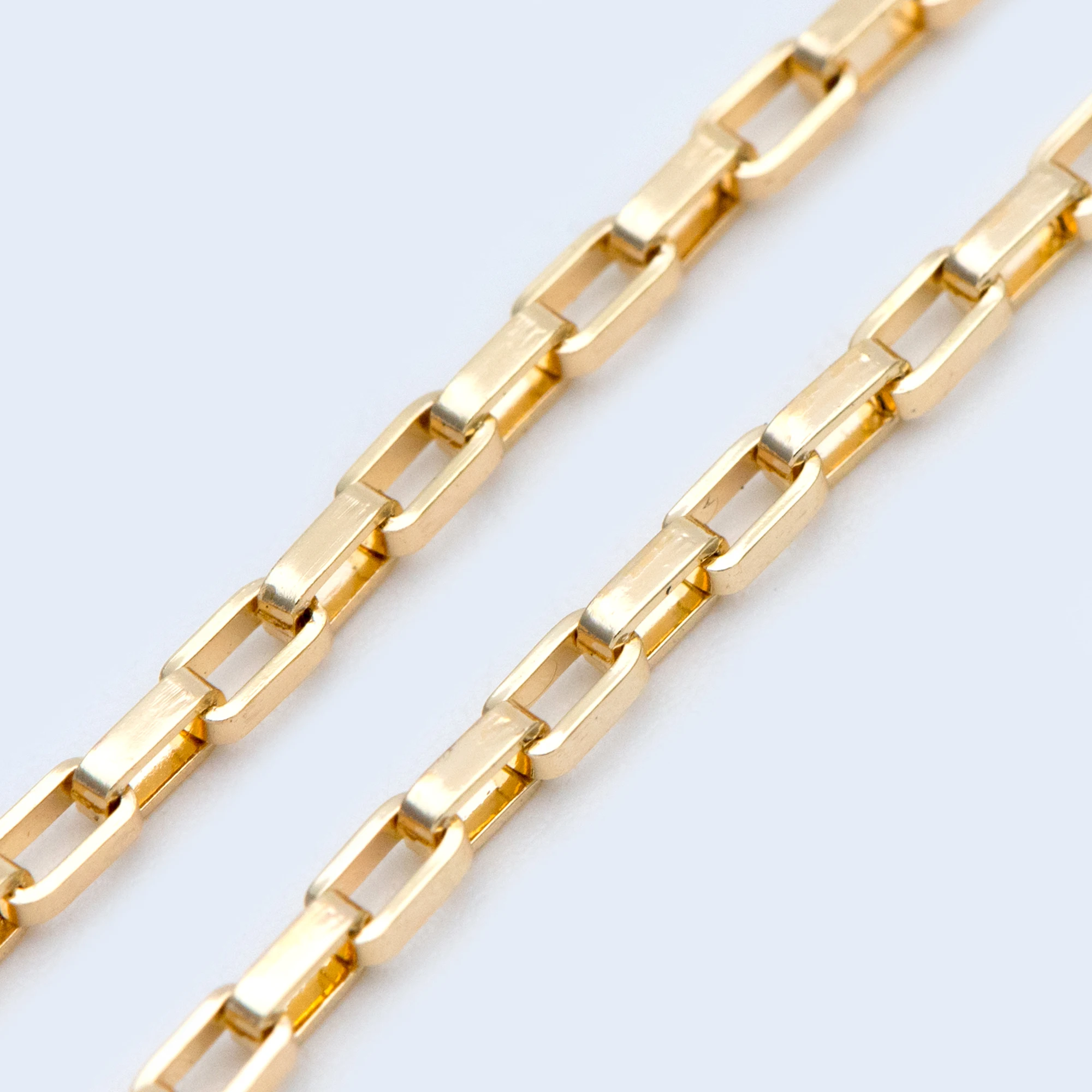 

Gold Plated Brass Box Chains 2mm, Box Chain for DIY Necklace Wholesale (#LK-332)/ 1 Meter=3.3 Ft