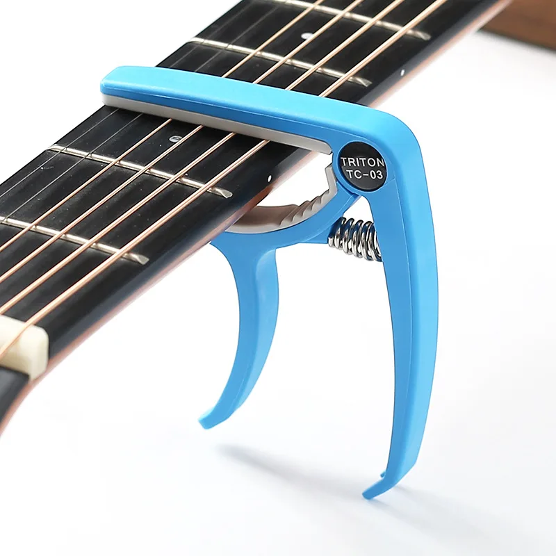 Cejilla de guitarra de plástico portátil para Guitarra eléctrica clásica acústica de 6 cuerdas, abrazadera de afinación, Accesorios para