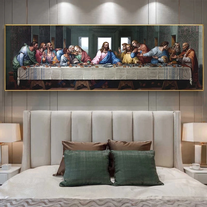 

Famous Art Last Supper By Leonardo Da Vinci Canvas Paintings on The Wall Posters and Prints Pictures for Living Room Decor