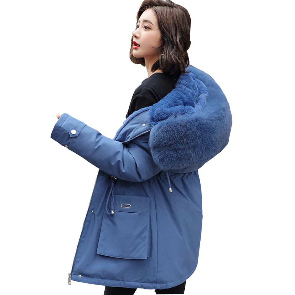 

Thick Women's Down Cotton Parka Coat New Fashion Velvet Warm Down Jacket Women's Winter Parka Winter Clothes Women Coat